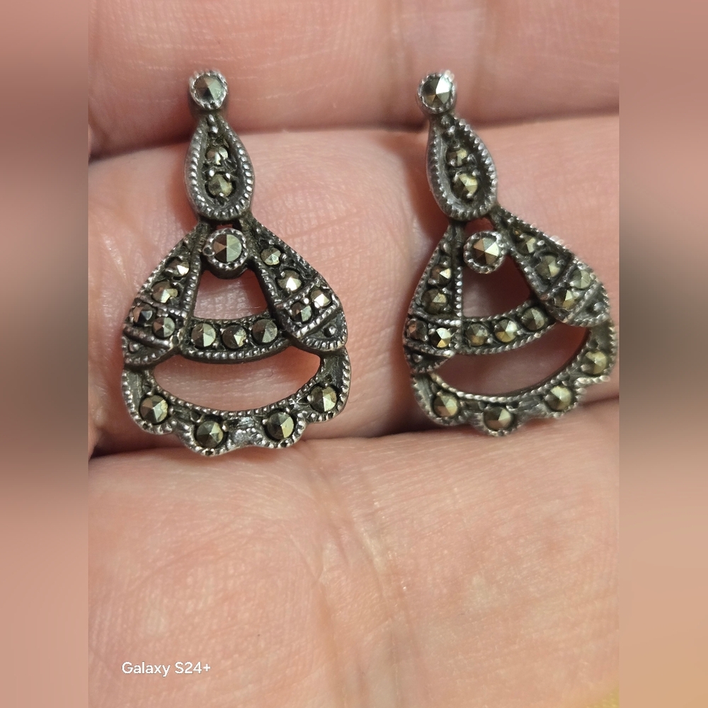 Vintage Sterling Silver 925  Earrings
